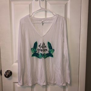 Delta Gamma White Long Sleeve Shirt